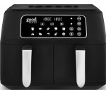 GOOD FOOD GF17014 Dual Air Fryer – Black, Black