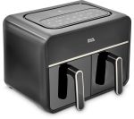 MORPHY RICHARDS 480020 Digital Dual Basket Air Fryer – Black, Black