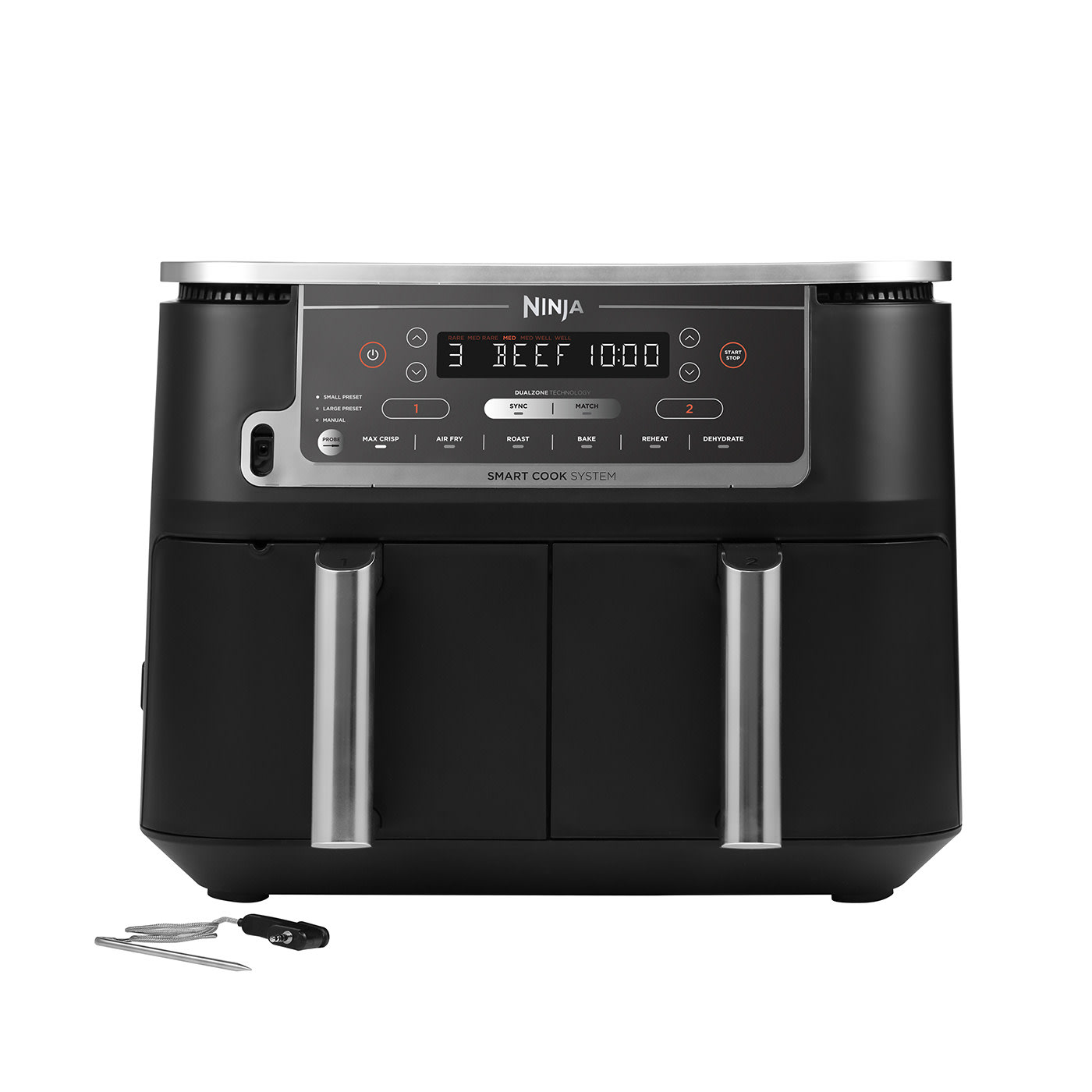 Ninja Foodi Air Fryer - Dual Zone MAX - with 6 Cooking Functions - 9.5L - AF451UK Ninja Foodi Air Fryer - Dual Zone MAX - with 6 Cooking Functions - 9.5L - AF451UK