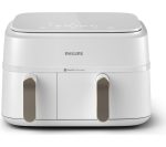 PHILIPS 3000 Series NA353/19 9L Dual Basket Air Fryer – White, White