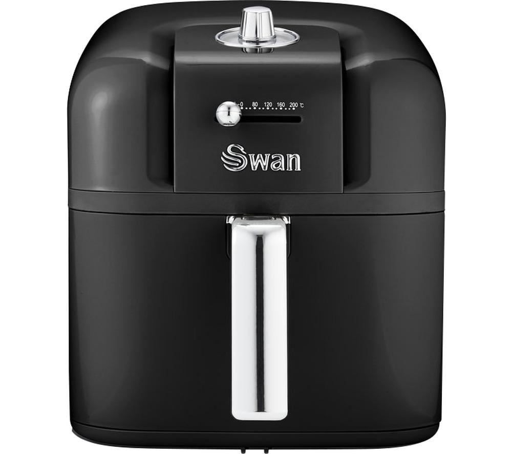 SWAN Retro SD10510BN Air Fryer - Black, Black SWAN Retro SD10510BN Air Fryer - Black, Black