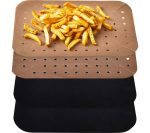 TOWER 9 Litre Dual Air Fryer Liners – Pack of 4, Black,Brown
