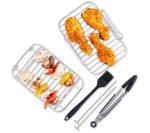 TOWER T843096 8-piece Air Fryer Accessories Set – Silver & Black, Black,Silver/Grey
