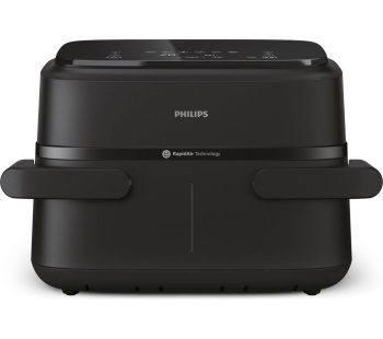 PHILIPS 1000 Series NA150/09 7.1L Dual Basket Air Fryer - Black, Black
